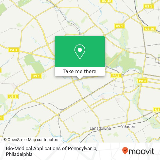 Mapa de Bio-Medical Applications of Pennsylvania