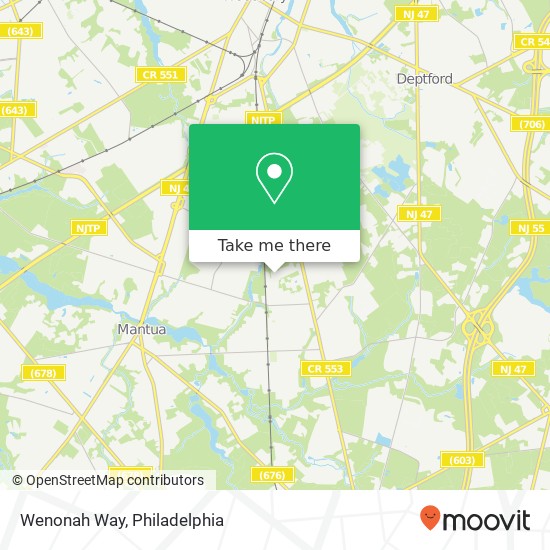 Wenonah Way map