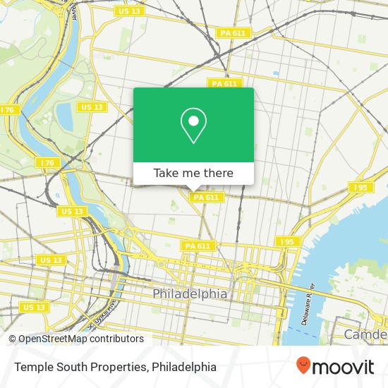 Temple South Properties map