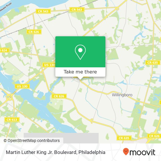Martin Luther King Jr. Boulevard map