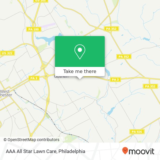 AAA All Star Lawn Care map