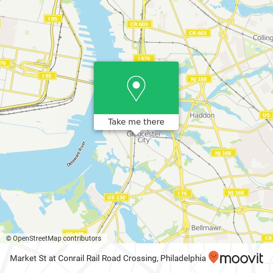 Market St at Conrail Rail Road Crossing map