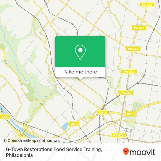 G-Town Restorations Food Service Training map