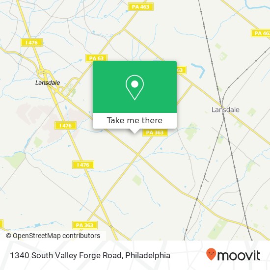 Mapa de 1340 South Valley Forge Road