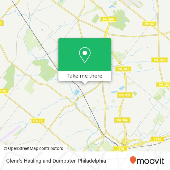 Glenn's Hauling and Dumpster map