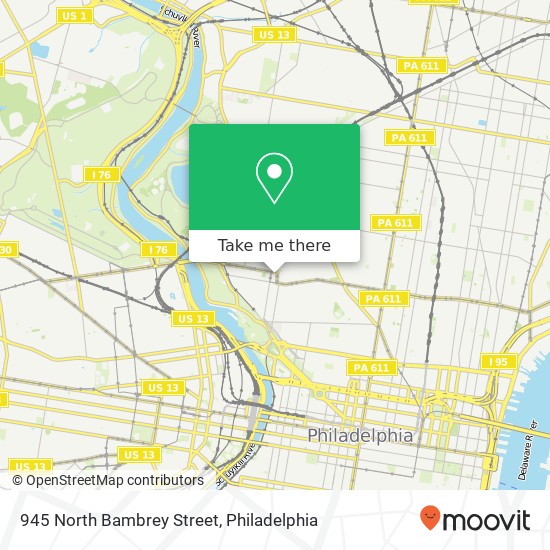 945 North Bambrey Street map