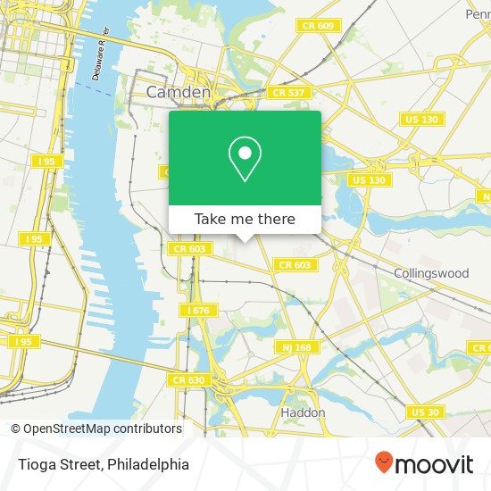 Tioga Street map