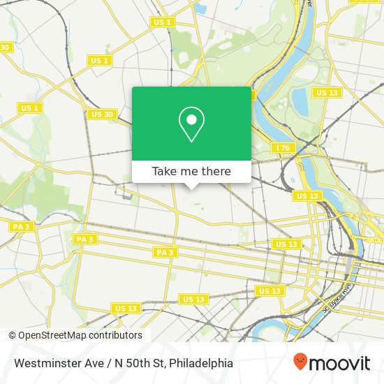 Westminster Ave / N 50th St map