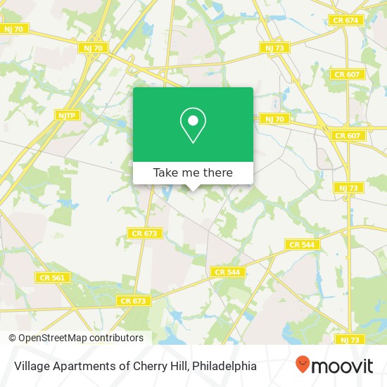 Mapa de Village Apartments of Cherry Hill