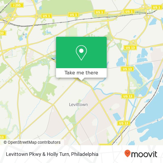 Levittown Pkwy & Holly Turn map