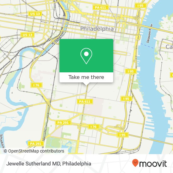Jewelle Sutherland MD map