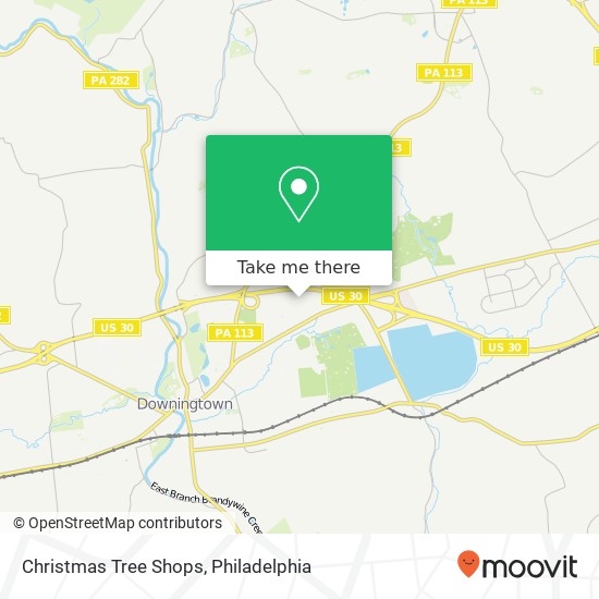 Christmas Tree Shops map