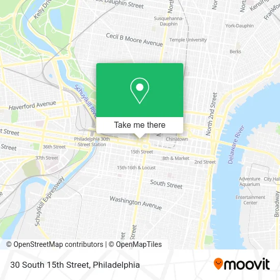 30 South 15th Street map