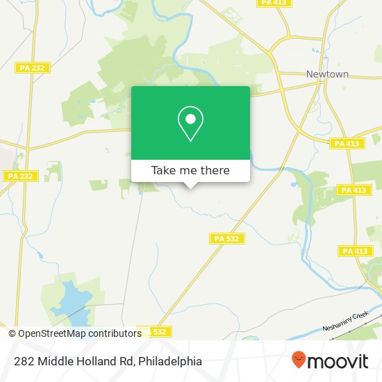 Mapa de 282 Middle Holland Rd