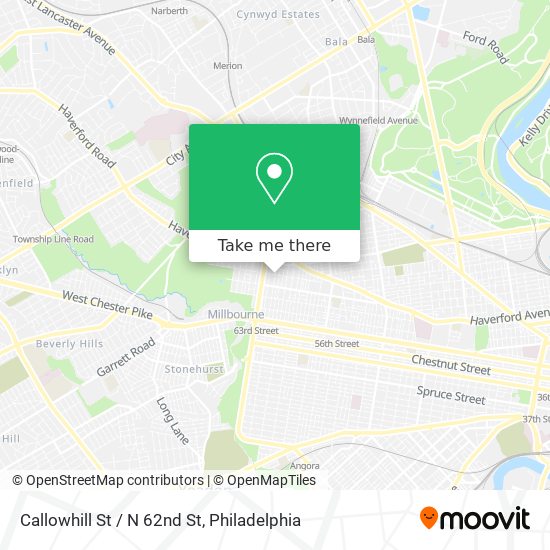 Mapa de Callowhill St / N 62nd St