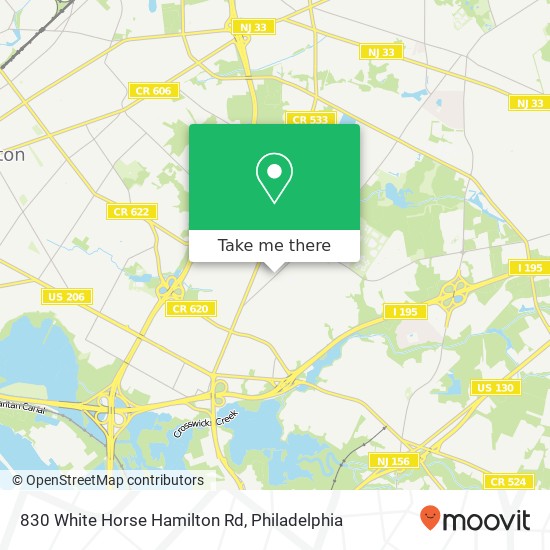 830 White Horse Hamilton Rd map