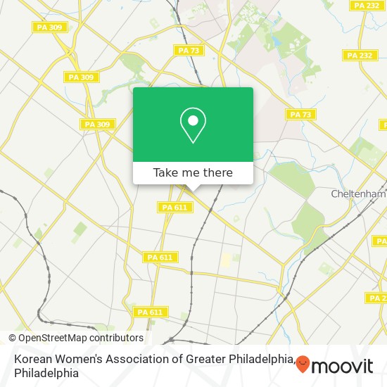 Korean Women's Association of Greater Philadelphia map