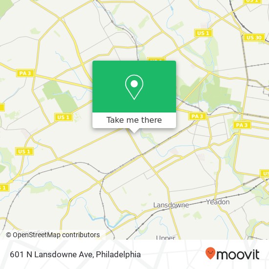 601 N Lansdowne Ave map
