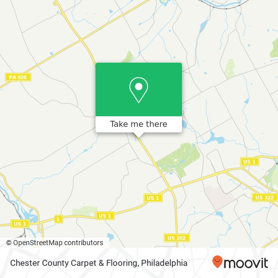 Mapa de Chester County Carpet & Flooring