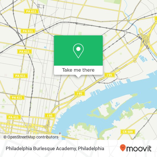 Mapa de Philadelphia Burlesque Academy