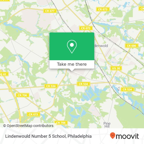 Lindenwould Number 5 School map