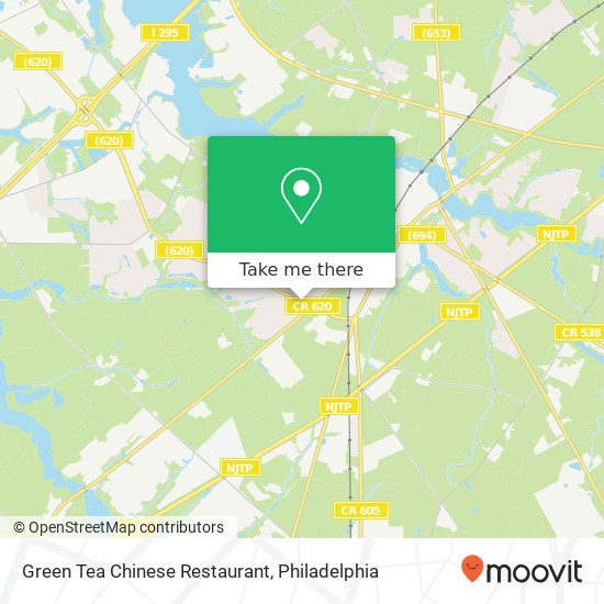 Mapa de Green Tea Chinese Restaurant