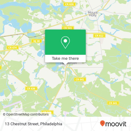 Mapa de 13 Chestnut Street