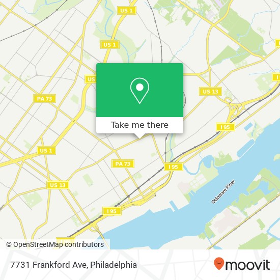 7731 Frankford Ave map
