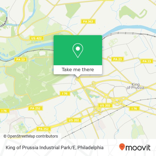 Mapa de King of Prussia Industrial Park / E