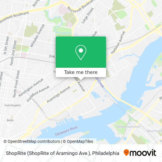 ShopRite (ShopRite of Aramingo Ave.) map