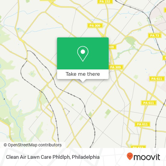Clean Air Lawn Care Phldlph map