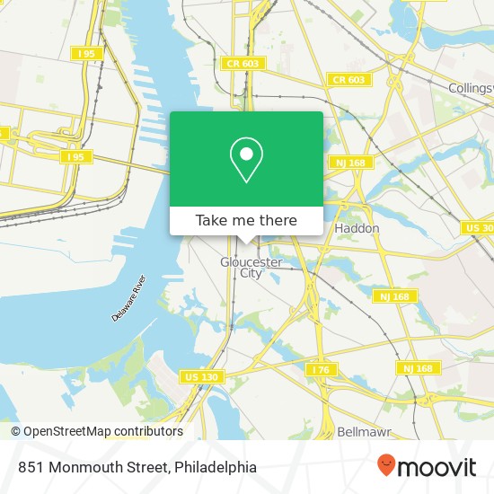 851 Monmouth Street map