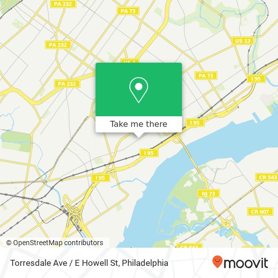 Mapa de Torresdale Ave / E Howell St