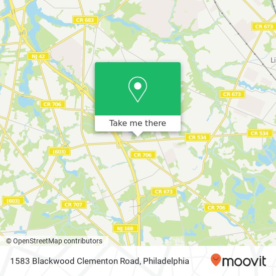 Mapa de 1583 Blackwood Clementon Road