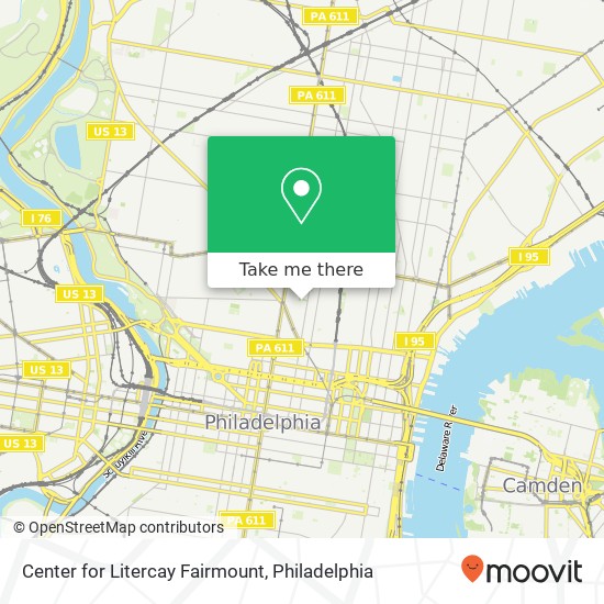 Mapa de Center for Litercay Fairmount