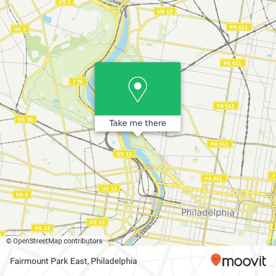 Fairmount Park East map