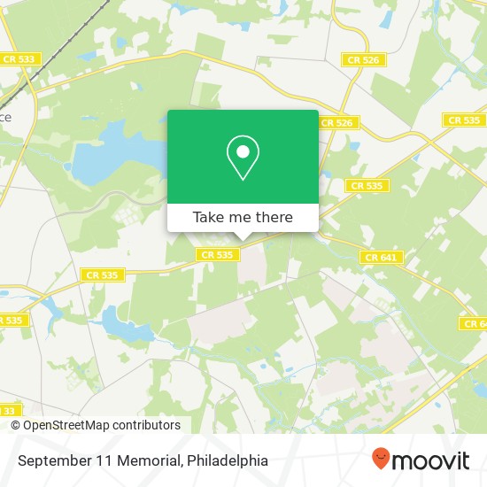 September 11 Memorial map