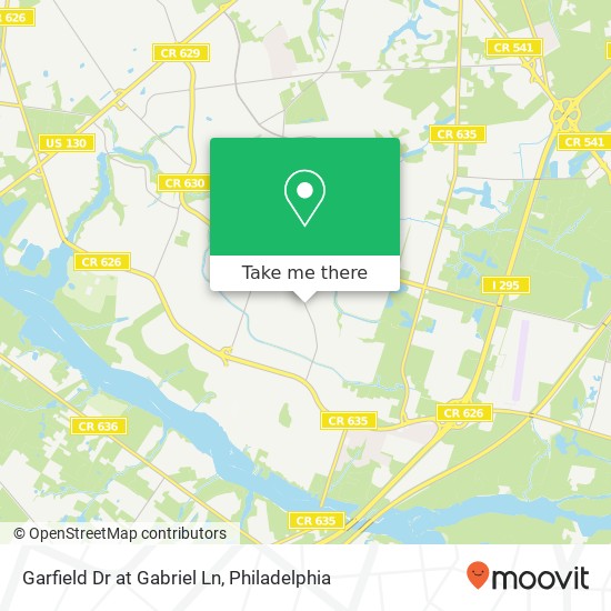 Garfield Dr at Gabriel Ln map