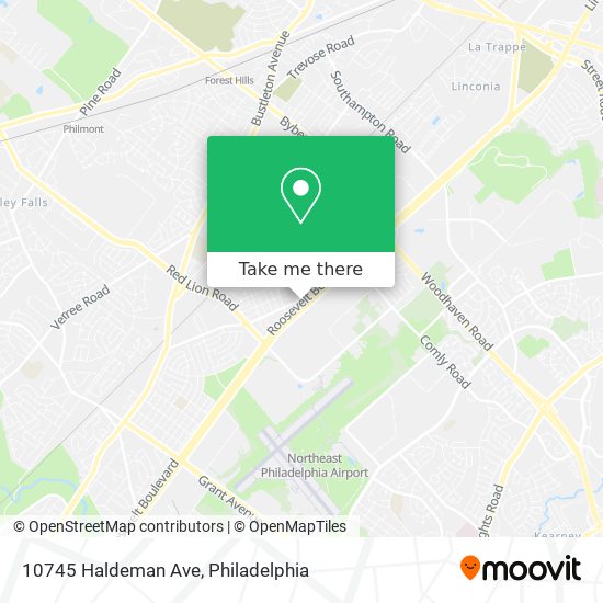 10745 Haldeman Ave map