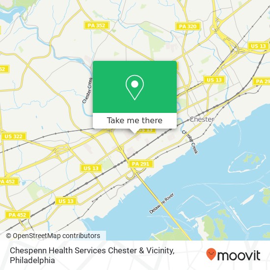 Mapa de Chespenn Health Services Chester & Vicinity