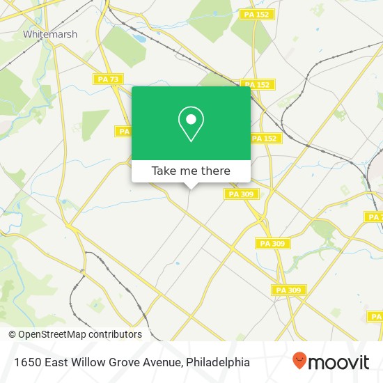 Mapa de 1650 East Willow Grove Avenue