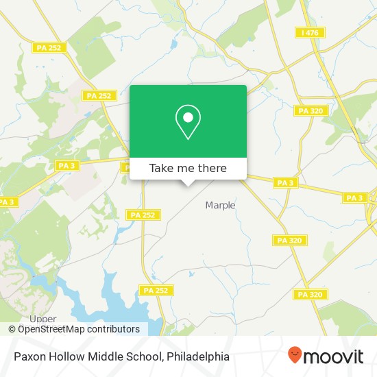 Mapa de Paxon Hollow Middle School