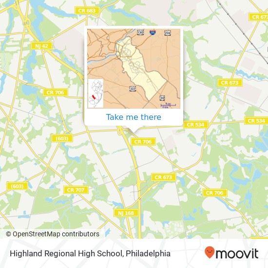 Highland Regional High School map