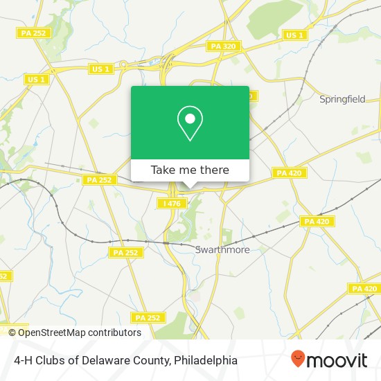 4-H Clubs of Delaware County map