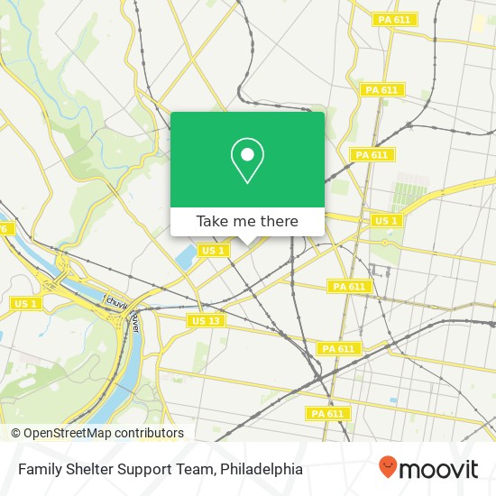 Family Shelter Support Team map