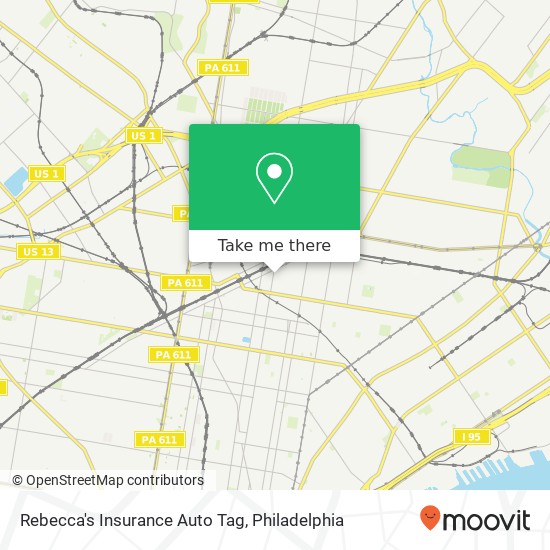 Rebecca's Insurance Auto Tag map