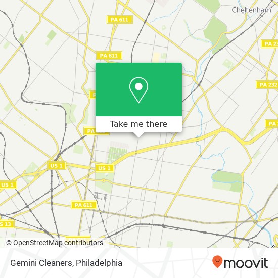 Gemini Cleaners map