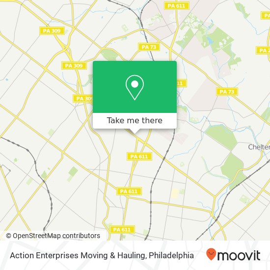 Action Enterprises Moving & Hauling map