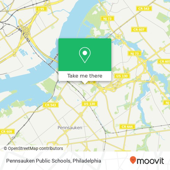 Mapa de Pennsauken Public Schools