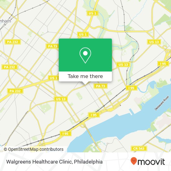 Mapa de Walgreens Healthcare Clinic